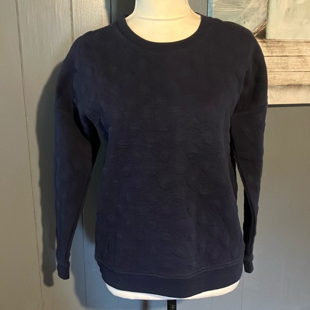 Boden size 6 navy polka dot top